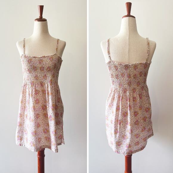 Vintage Y2k Mossimo Smocked Fairy Floral Sundress Large - Picture 1 of 4